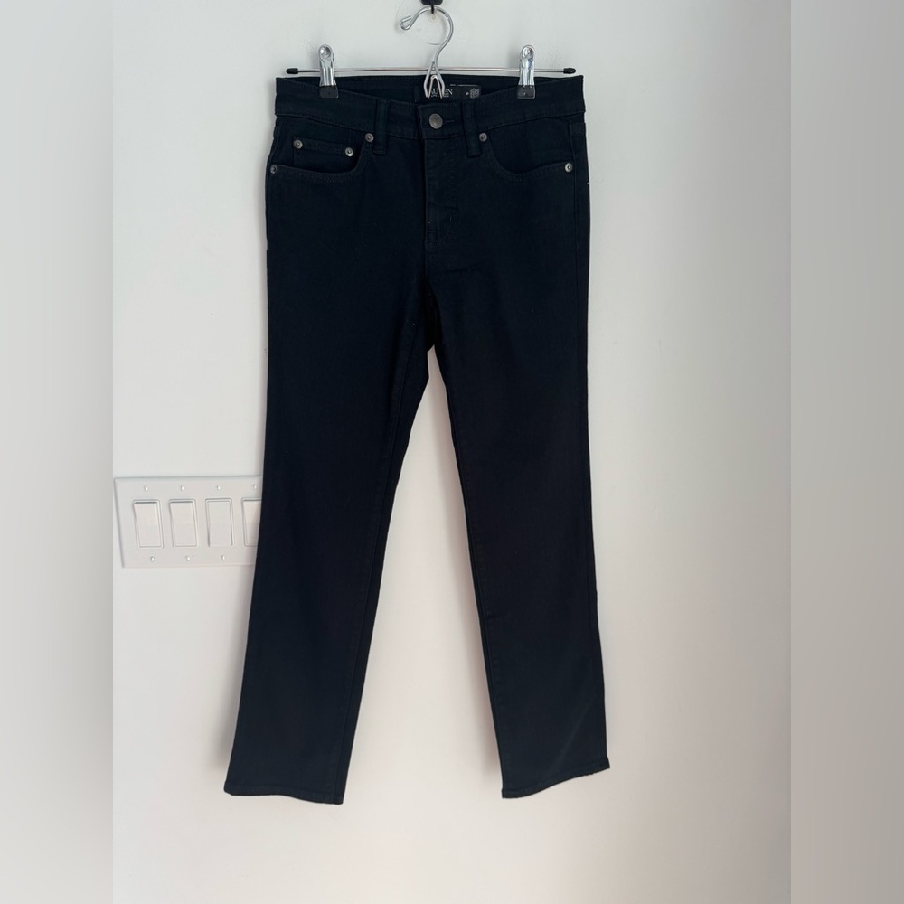 Lauren Ralph Lauren Black Label Mid Rise Black Straight Leg Jeans Women’s 4P‎